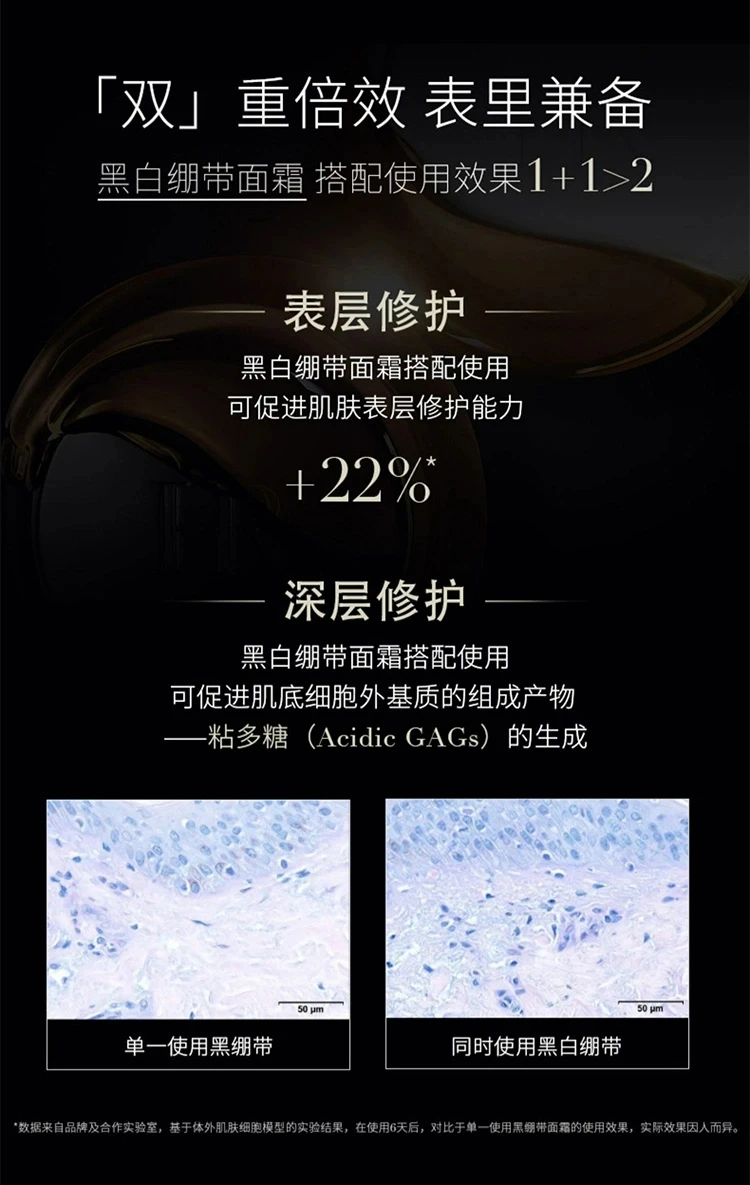 商品Helena Rubinstein|HR 赫莲娜 黑白绷带面霜（黑绷带50ml+白绷带50ml）,价格¥5230,第4张图片详细描述