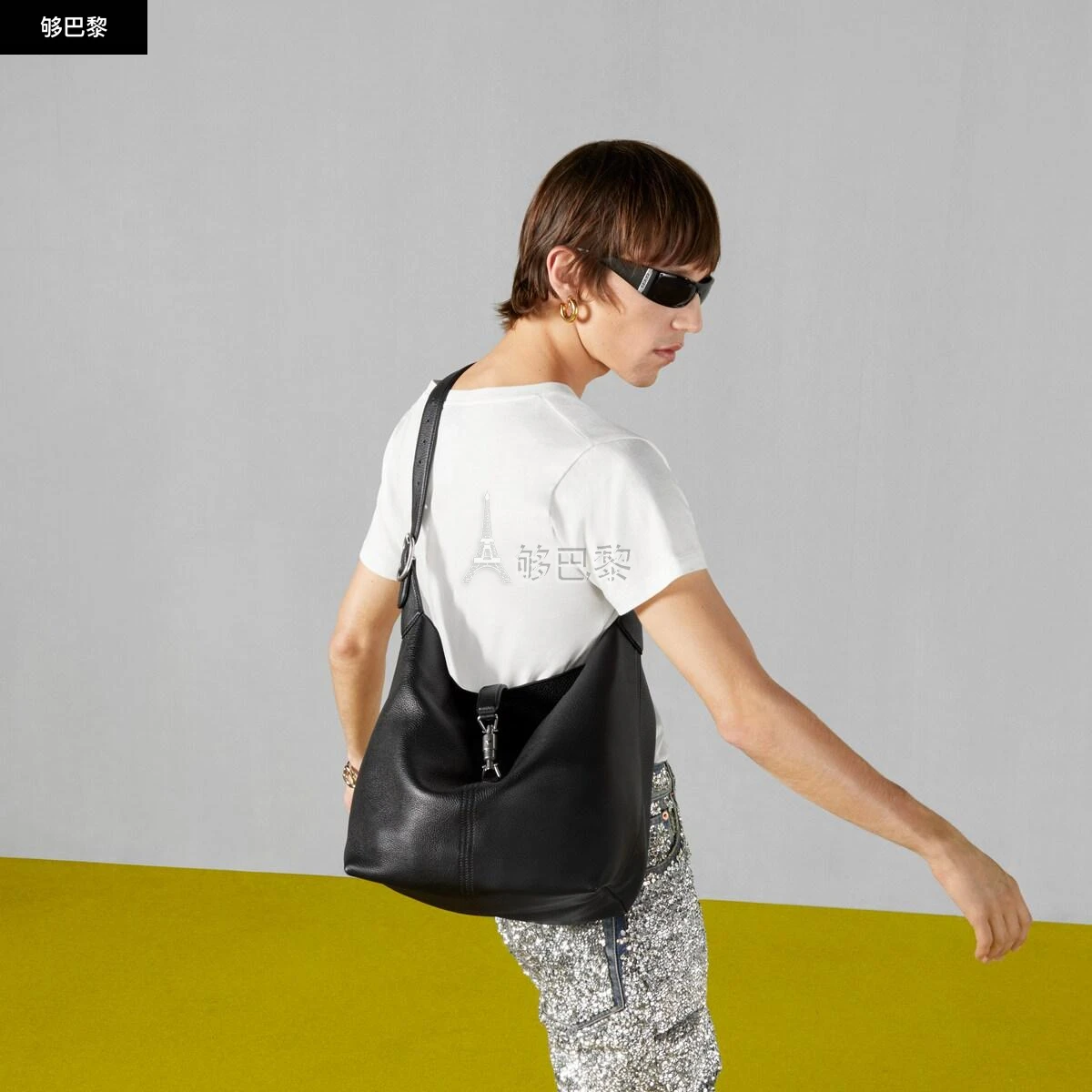 商品Gucci|【预售】 古驰 25春夏 男士 单肩包 JACKIE 1961系列小号肩背包 763103 AACLF 1000 ,价格¥27829,第4张图片详细描述