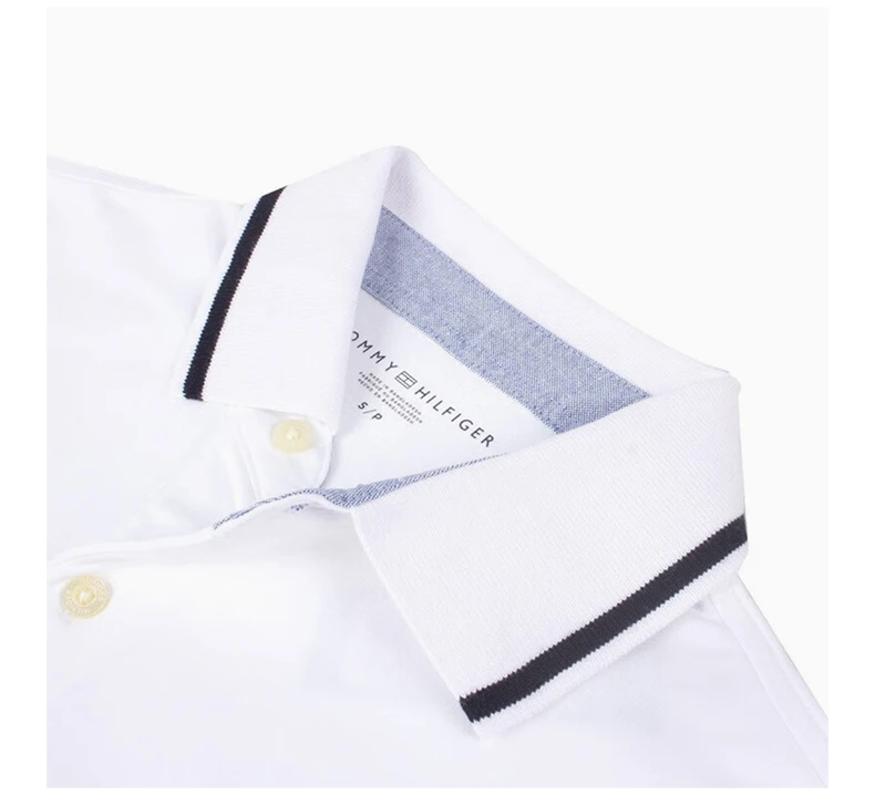 商品[国内直发] Tommy Hilfiger|TOMMY HILFIGER 白色男士POLO衫 78J8752-101,价格¥331,第6张图片详细描述