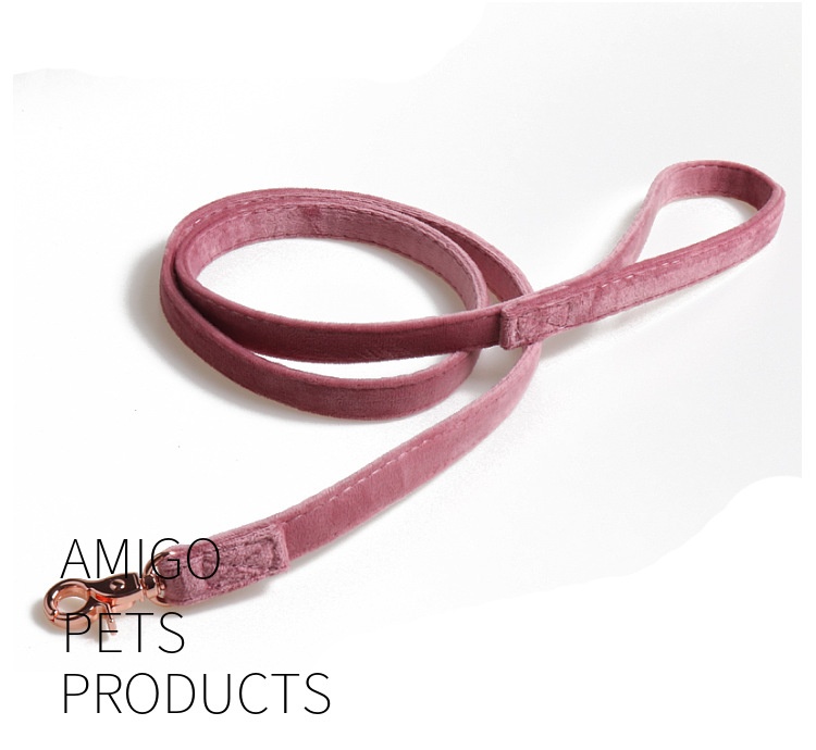 商品[国内直发] GLENVINTEN|丝绒宠物项圈 蝴蝶结狗项圈 玫瑰金全金属,价格¥88,第12张图片详细描述