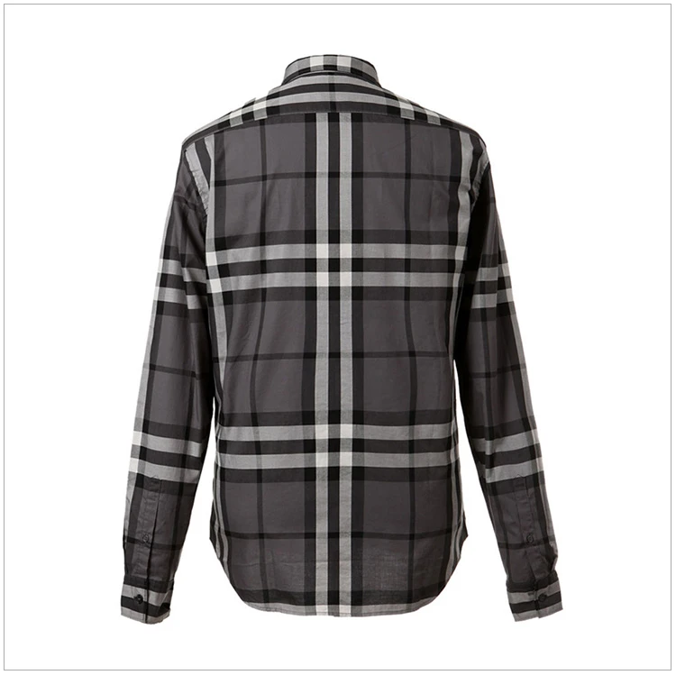 商品Burberry|Burberry 博柏利 男装炭灰色长袖棉质衬衫3819289,价格¥1294,第23张图片详细描述