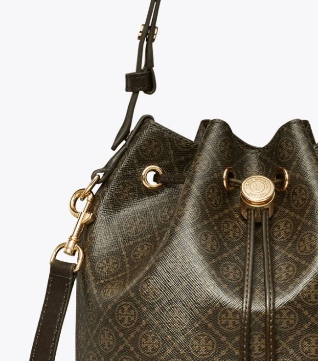 商品Tory Burch|【预售7月底左右发货】TB汤丽柏琦T MONOGRAM中号水桶包女包新款（香港仓发货）,价格¥3039,第43张图片详细描述