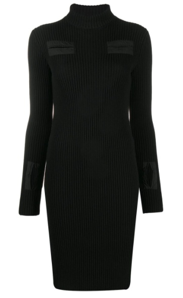 商品Bottega Veneta|BOTTEGA VENETA 女士黑色羊毛连衣裙 628785-VKVX0-1000,价格¥2947,第3张图片详细描述