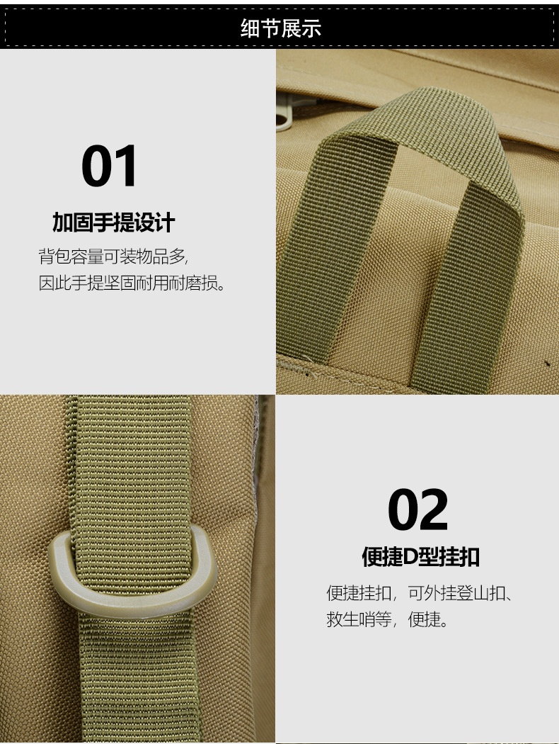 商品[国内直发] GLENVINTEN|格岚云顿英国品牌减压大容量徒步运动迷彩战术双肩背包男款户外登山包,价格¥432,第13张图片详细描述