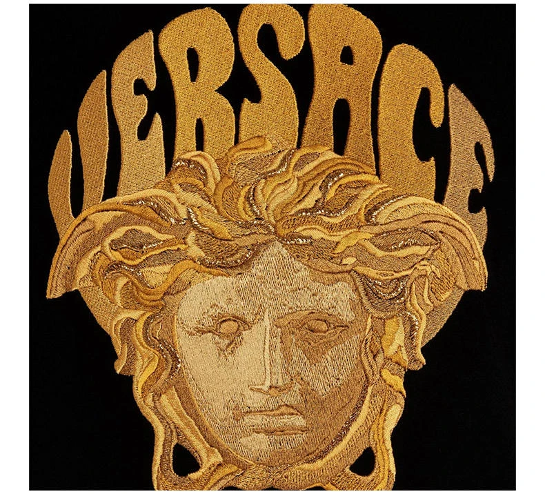 商品[国内直发] Versace|VERSACE 男士黑色印花棉质短袖T恤 10039131-A027851-B000,价格¥6760,第8张图片详细描述