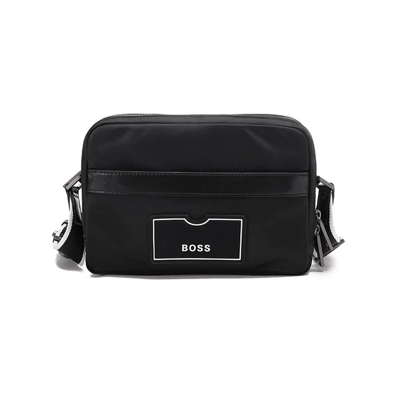 商品[国内直发] Hugo Boss|HUGO BOSS 男士黑色涤纶单肩斜挎包 50466477-001,价格¥1796,第1张图片详细描述