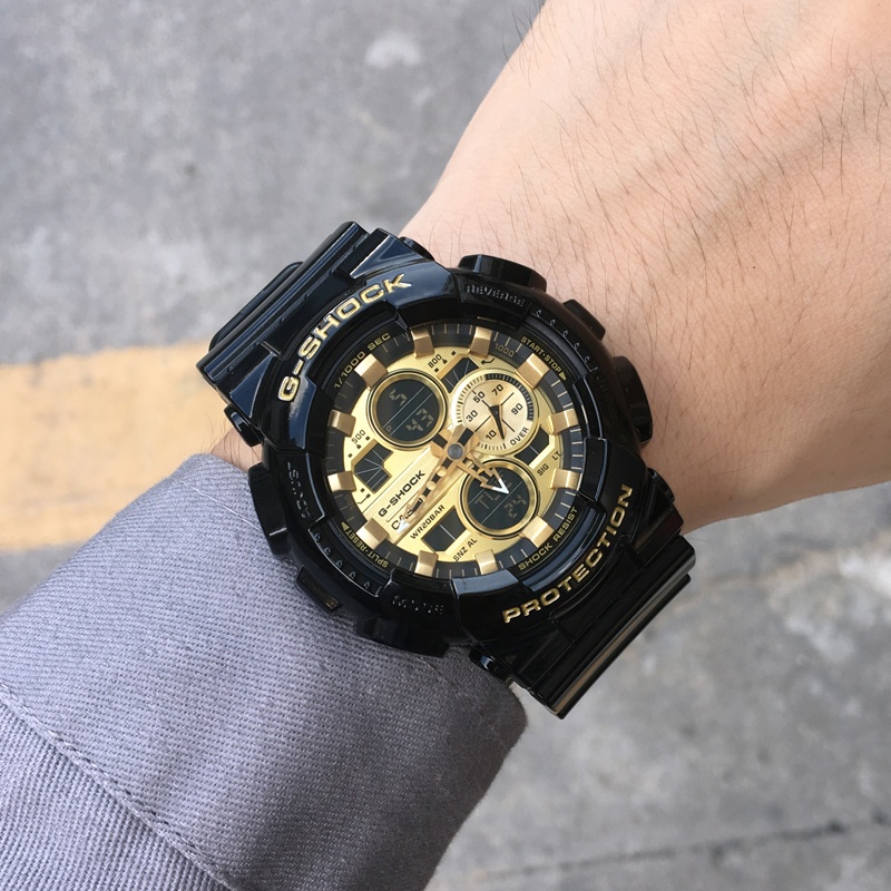 商品[国内直发] Casio|卡西欧新款黑金系列防水潮流电子表手表,价格¥775,第3张图片详细描述