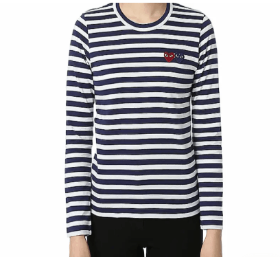 商品Comme des Garcons|CDG PLAY 川久保玲亮条纹长袖T恤男女同款（澳门仓发货）,价格¥922,第6张图片详细描述