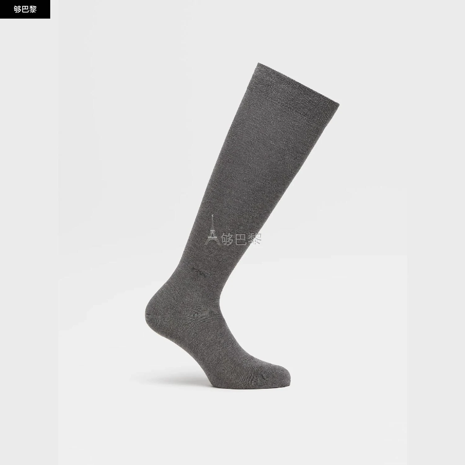 商品Zegna|包邮包税【预售7天发货】 ZEGNA杰尼亚 23秋冬 男士 袜子 Grey Everyday Triple X Mid Calf Socks N5V40-526-032,价格¥512,第6张图片详细描述