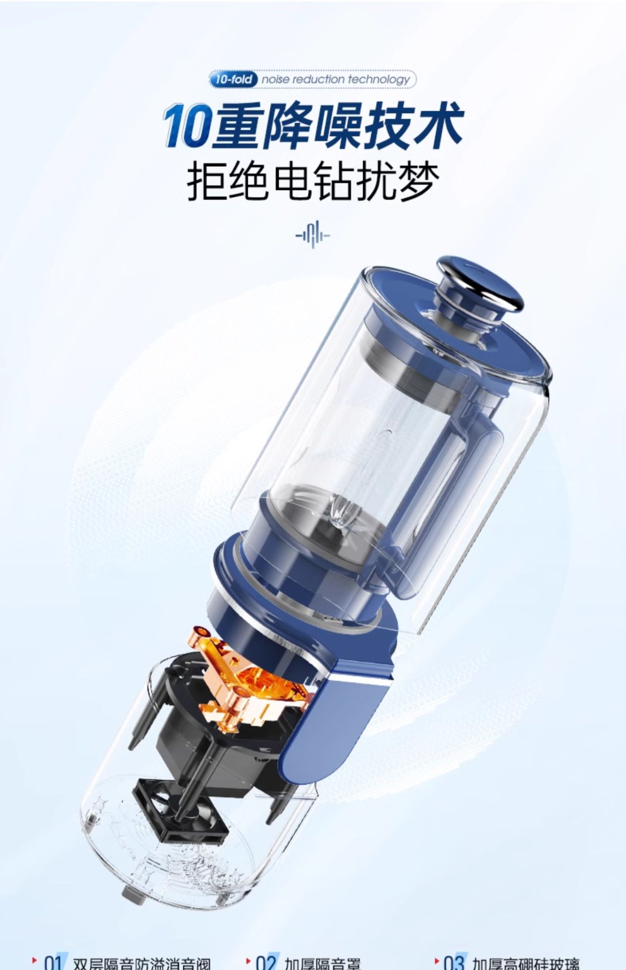 商品[国内直发] Morphy Richards|柔声破壁机家用婴儿米糊机全自动豆浆机多功能料理机榨汁机MR8201,价格¥536,第16张图片详细描述
