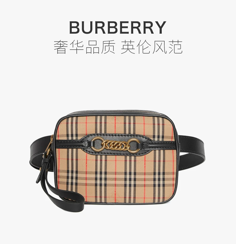 商品Burberry|BURBERRY 格纹女士腰包 8007350,价格¥2250,第1张图片详细描述