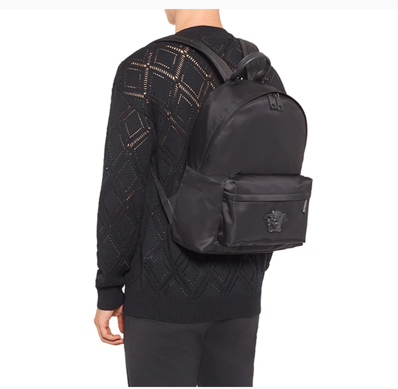 商品Versace|VERSACE 范思哲 男士黑色尼龙双肩包 DFZ5350-DNYLV-KNN,价格¥4667,第7张图片详细描述