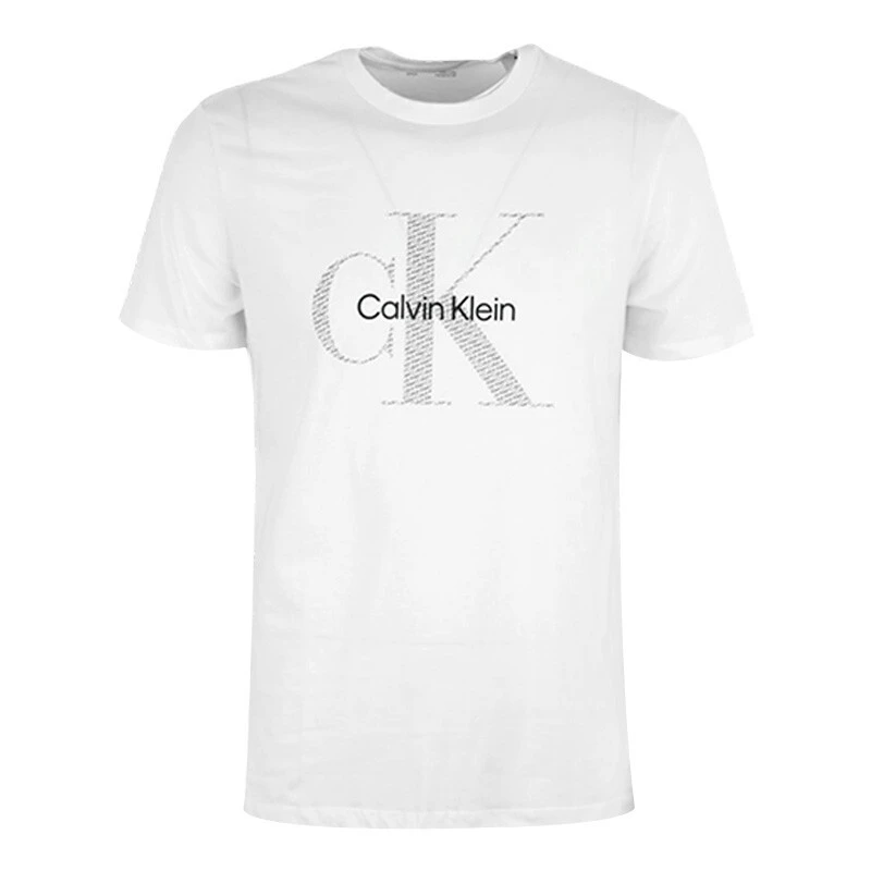 商品[国内直发] Calvin Klein|CALVIN KLEIN 男士白色棉质字母LOGO印花圆领短袖T恤 40IC800-540,价格¥253,第1张图片详细描述