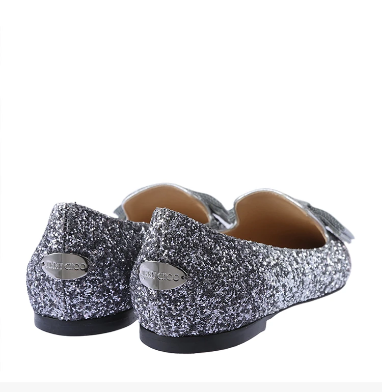 商品Jimmy Choo|JIMMY CHOO 银色女士平底船鞋 GALA-VNB-BALLETPINK-SILVER-ANTHRACITE,价格¥2488,第7张图片详细描述