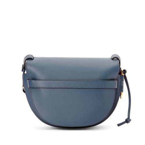 商品Loewe|【包税】LOEWE/罗意威 Gate Dual系列 女士小号玛瑙蓝色牛皮革提花织物肩带翻盖开合单肩斜挎包腰包A650T20X40-1809,价格¥17171,第5张图片详细描述