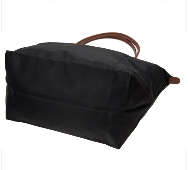 商品Longchamp|LONGCHAMP 珑骧 女士织物可折叠大号长柄女包单肩手提包包 黑色 L1899089001,价格¥639,第5张图片详细描述