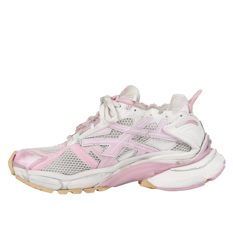 商品Balenciaga|Balenciaga/巴黎世家  秋冬新款 RUNNER系列 男士白色和粉色网眼和尼龙运动鞋677403W3RB39059,价格¥7501,第2张图片详细描述