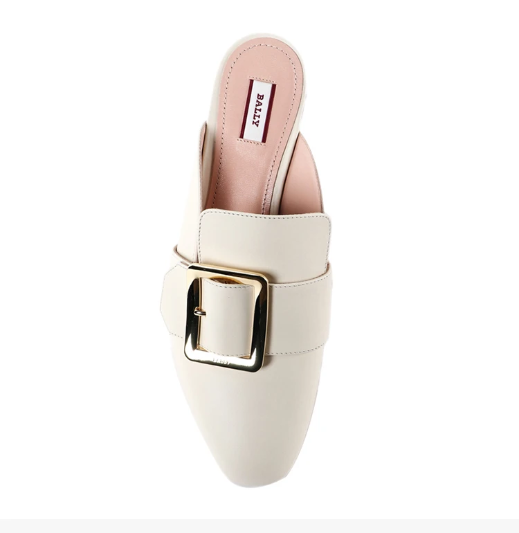 商品Bally|BALLY 米白色女士包脚平底拖鞋 6225901,价格¥2320,第7张图片详细描述