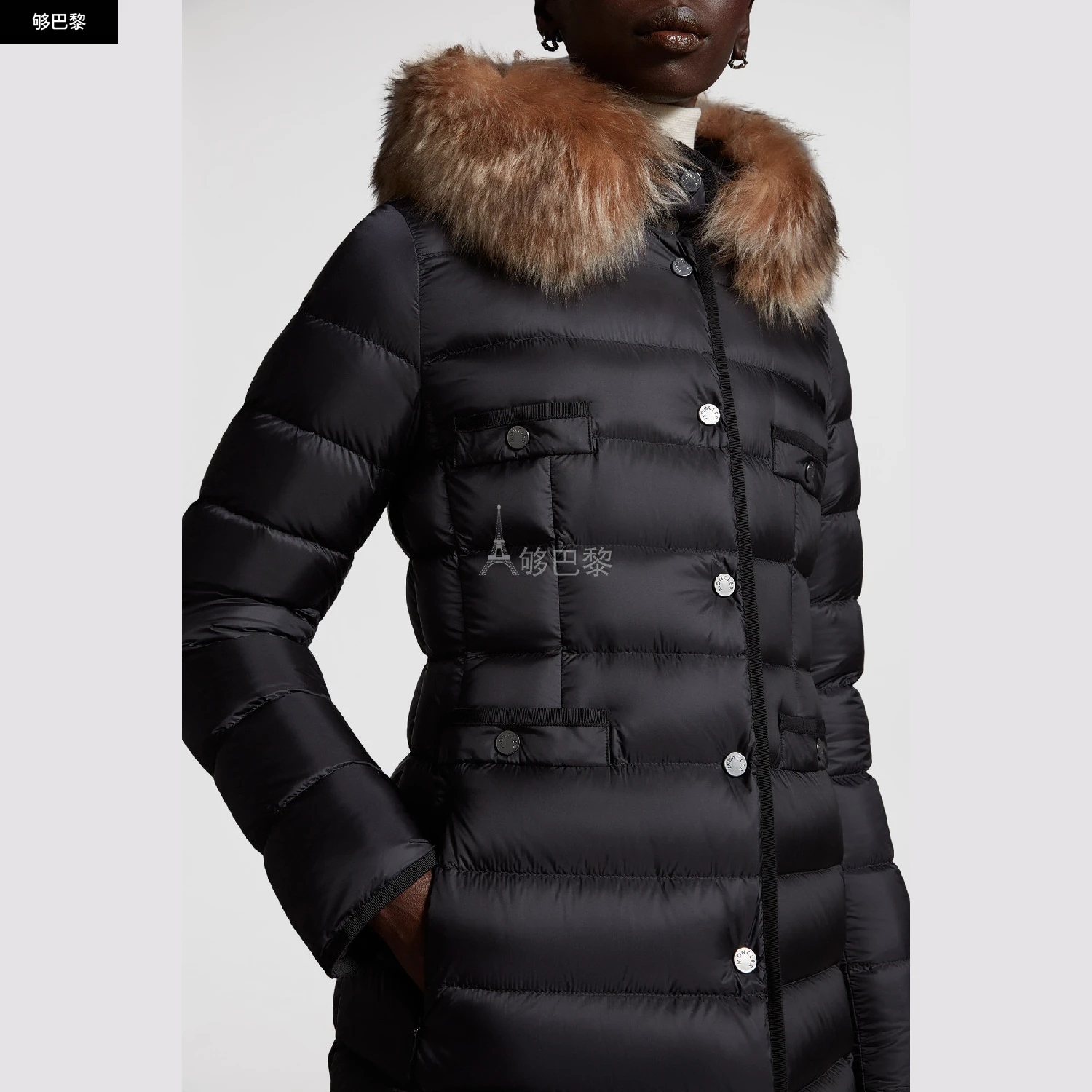 商品Moncler|【预售】 MONCLER盟可睐 24秋冬 女士 羽绒服 HIRMAFUR LONG DOWN JACKET J20931A00185595FE999,价格¥19637,第3张图片详细描述