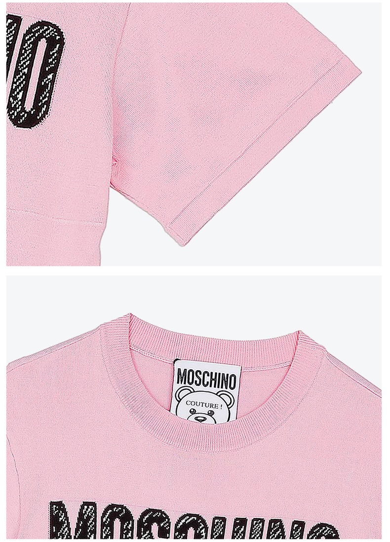 商品[国内直发] Moschino|MOSCHINO/莫斯奇诺奢侈品时尚百搭经典logo小熊春季裙子女士 Mixed Teddy Bear针织连衣裙粉色04915501 V1224（清仓特价）,价格¥2229,第6张图片详细描述