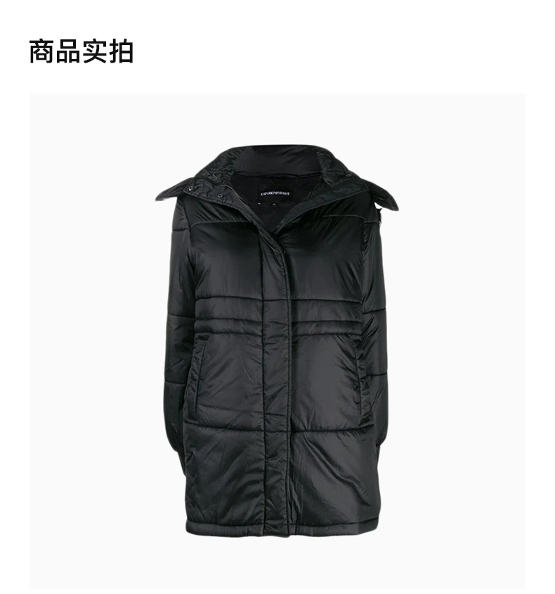 商品Emporio Armani|EMPORIO ARMANI 黑色女士棉服 6G2L77-NUNZ-0999,价格¥1389,第4张图片详细描述