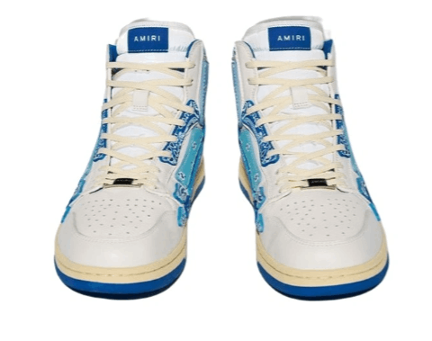 商品[国内直发] AMIRI|Amiri SKEL-TOP HI 高帮皮革运动板鞋 骨头鞋 白蓝,价格¥3865,第3张图片详细描述