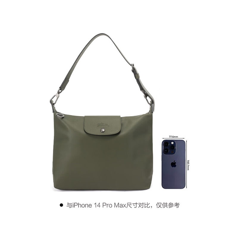 商品[国内直发] Longchamp|珑骧女士斑鸠灰黑色白色牛皮革中号手提单肩包10189 987,价格¥3583,第4张图片详细描述