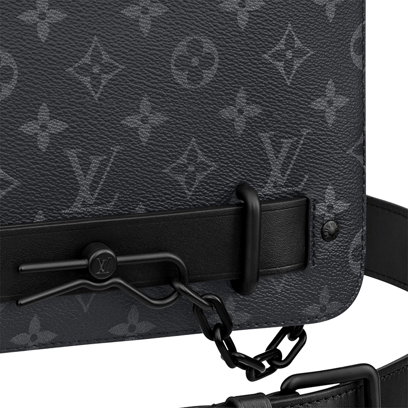 商品Louis Vuitton|预售10天 Louis Vuitton/路易威登 22春夏新款STEAMER系列 男士经典爆款老花帆布经典黑链扣配可拆卸肩带拉链开合单肩斜挎邮差包M45585,价格¥21880,第6张图片详细描述