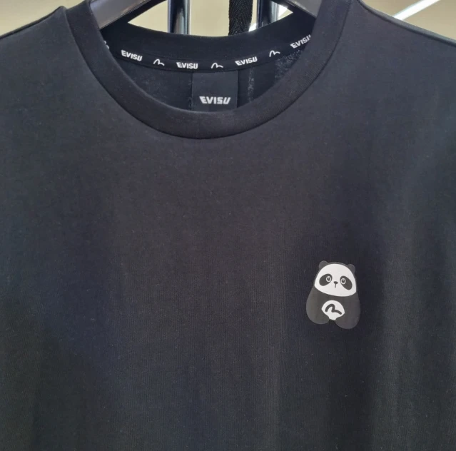 商品Evisu|【享贝家】（国内现货-QD）Evisu 福神 小熊猫图案休闲宽松短袖T恤 男女同款 EU2UTS703,价格¥227,第8张图片详细描述