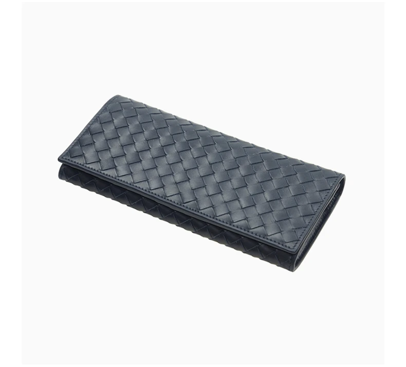 商品[国内直发] Bottega Veneta|Bottega Veneta 葆蝶家 中性藏蓝色牛皮简约休闲长款钱包 120697-V4651-4013,价格¥2567,第7张图片详细描述