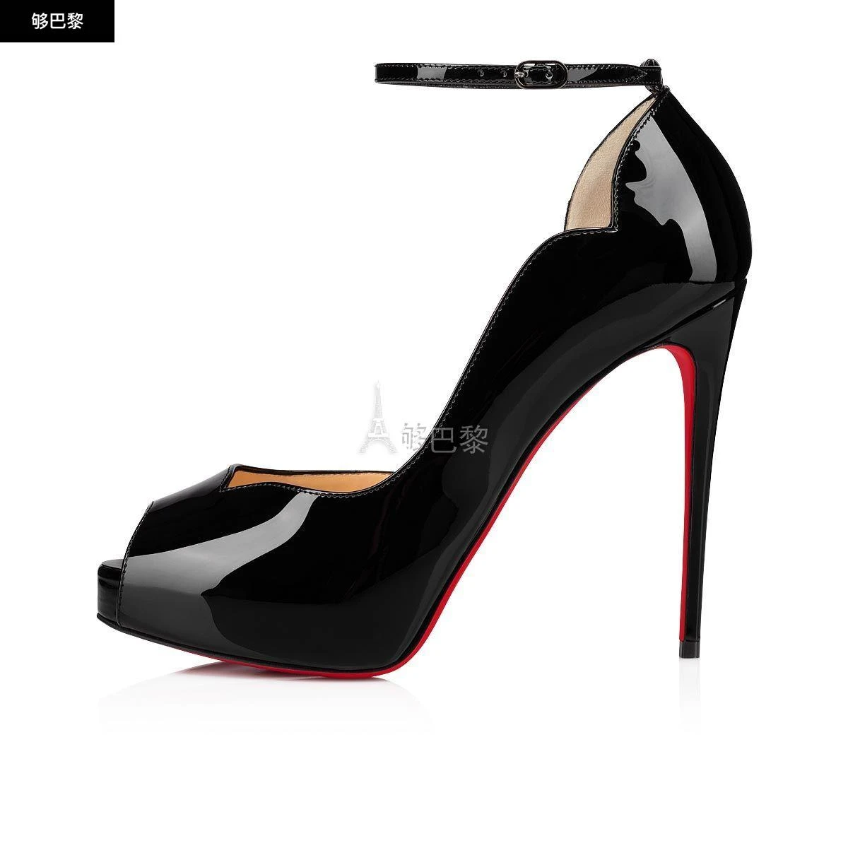 商品Christian Louboutin|包邮包税【预售7天发货】 CL红底鞋 23秋冬 女士 厚底鞋 Round Chick Alta 3200661BK01,价格¥7221,第4张图片详细描述