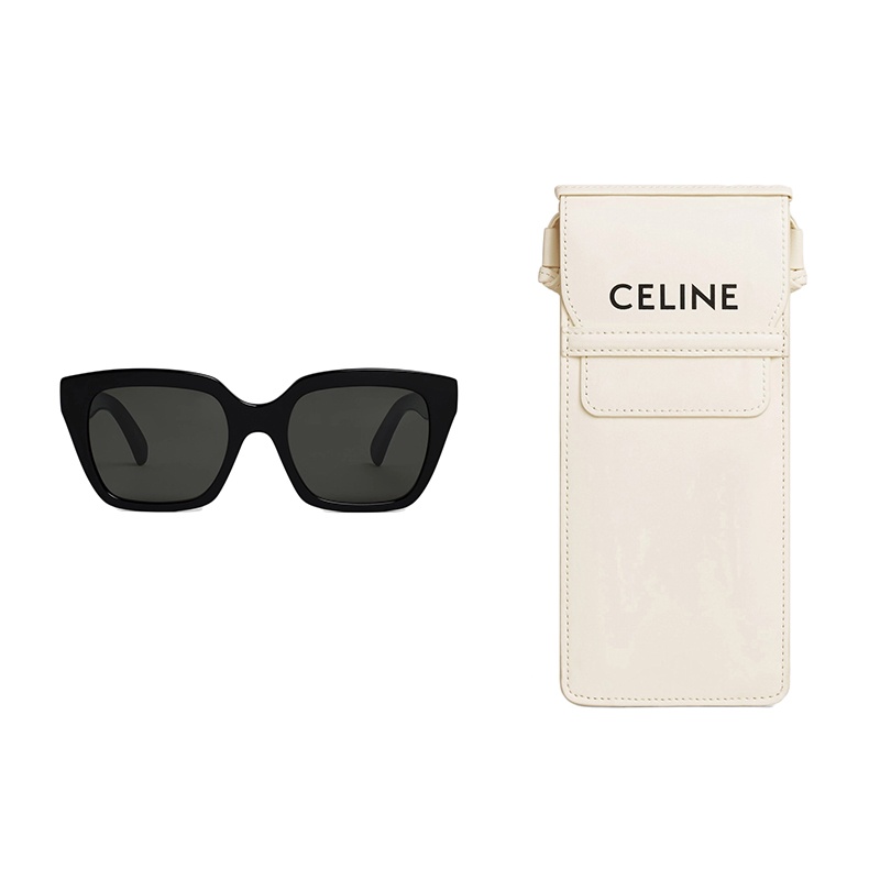 商品Celine|【现货速发】CELINE赛琳 MONOCHROMS 03醋酸酯太阳眼镜 黑色（附赠斜跨眼镜包）,价格¥1723,第2张图片详细描述