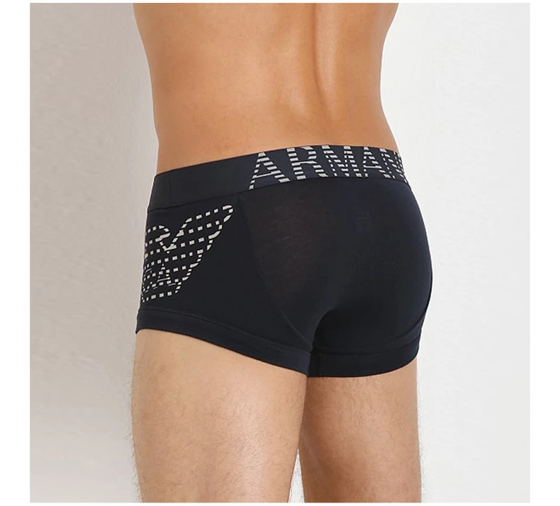 商品[国内直发] Emporio Armani|EMPORIO ARMANI 男士黑色棉质平角内裤 111866-4A725-00135,价格¥417,第4张图片详细描述