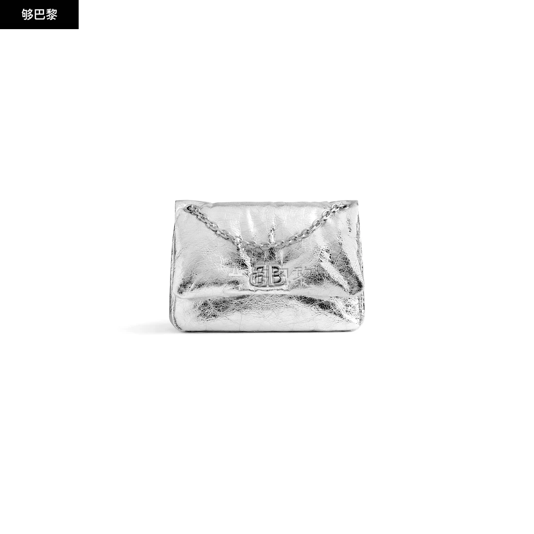 商品Balenciaga|【预售】 巴黎世家 25春夏 女士 单肩包 MONACO 迷你金属包 7816722AASD8122 ,价格¥12601,第6张图片详细描述