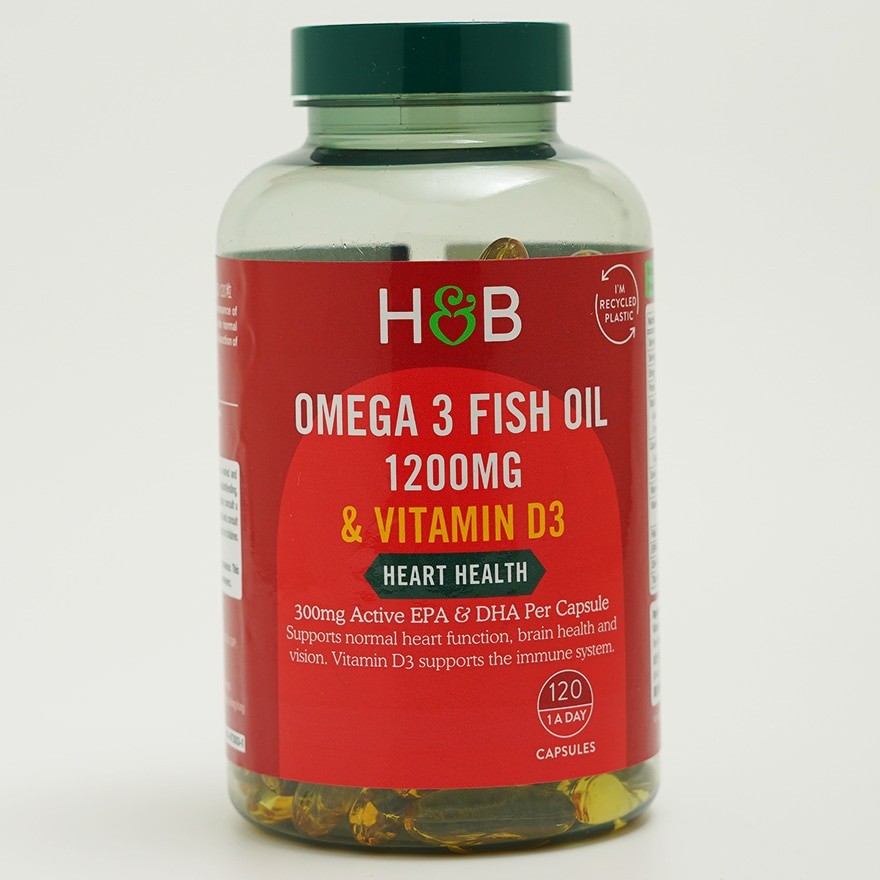 商品[国内直发] Holland Barrett|HOLLAND&BARRETT 奥米加3魚油1200毫克及维他命D3 ,价格¥804,第1张图片详细描述