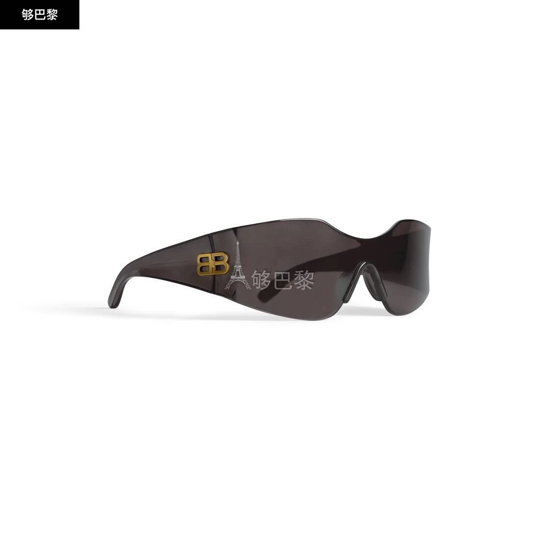 商品Balenciaga|包邮包税【预售7天发货】 BALENCIAGA巴黎世家 24春夏 男士 太阳眼镜 Hourglass Mask Sunglasses in Black 751439T00031000,价格¥4675,第5张图片详细描述