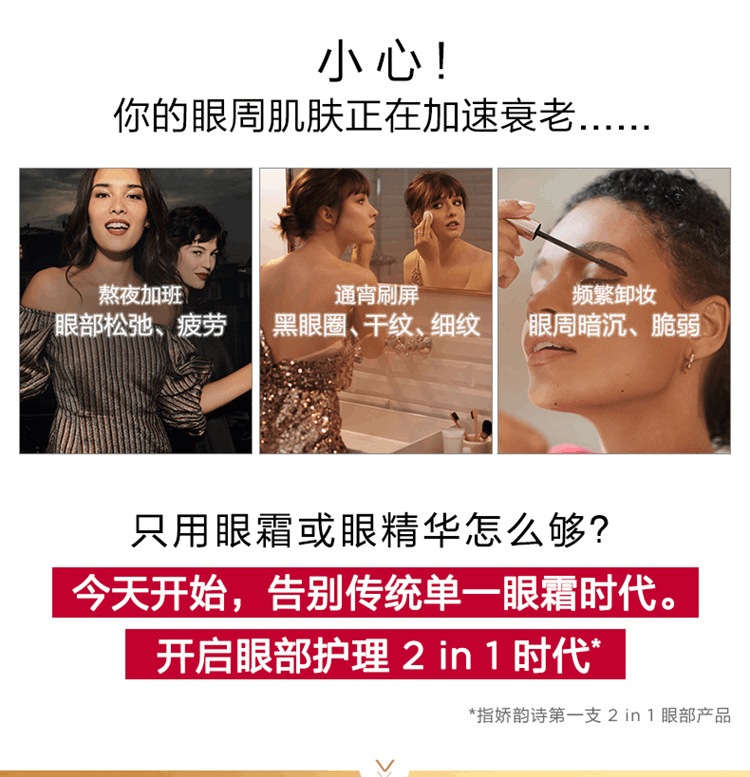 商品Clarins|Clarins娇韵诗双萃焕活眼部精华20ML淡化细纹修护霜眼霜,价格¥542,第3张图片详细描述