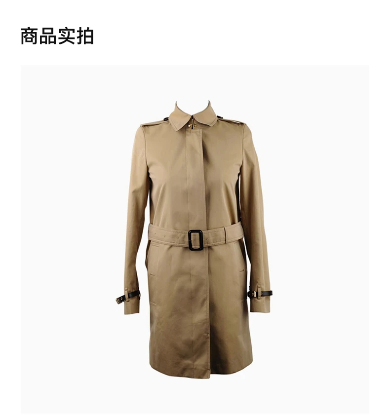 商品[国内直发] Burberry|BURBERRY 米色女士风衣 3955592,价格¥13331,第4张图片详细描述