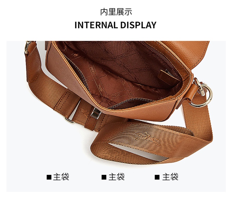 商品[国内直发] Longchamp|珑骧女包LONGCHAMP新款女士CAVALCADE系列牛皮单肩斜挎包邮差包马鞍包L1395 HNA 016,价格¥2480,第5张图片详细描述