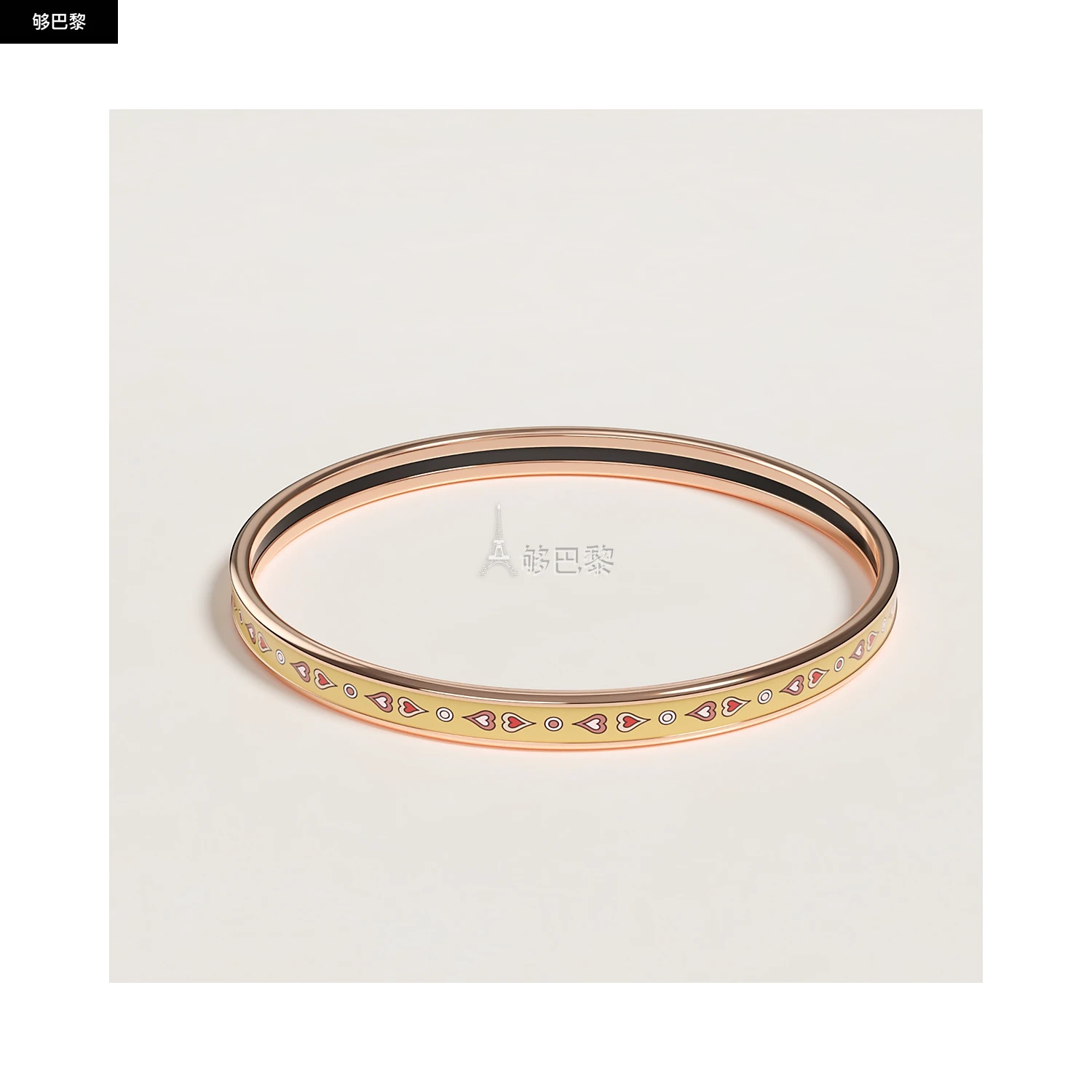 商品Hermes|【预售】 爱马仕 24秋冬 女士 手镯 Bracelet Harnais de Cœur H244414FOJ3,价格¥4002,第2张图片详细描述