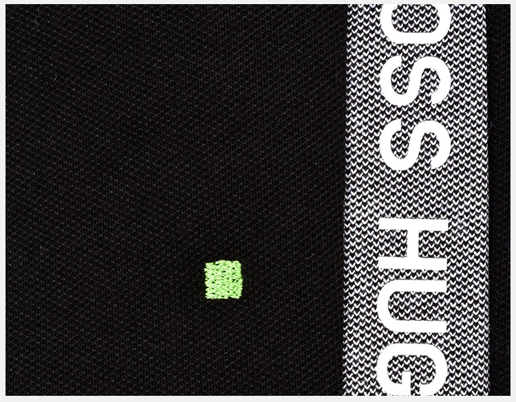 商品Hugo Boss|Hugo Boss 雨果博斯 男士棉质混纺BOSS印花胸标时尚系扣短袖POLO衫 PAULE-182-3643-001,价格¥726,第8张图片详细描述