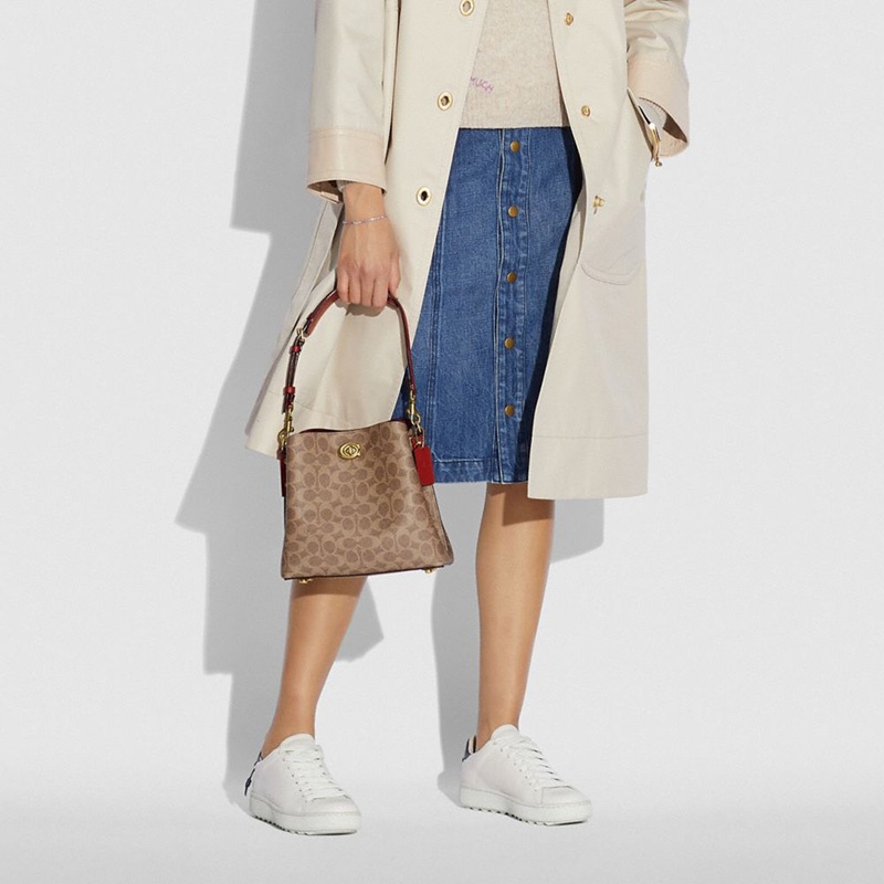 商品Coach|蔻驰女士单肩斜挎包桶包老花包（香港仓发货）,价格¥1989,第10张图片详细描述