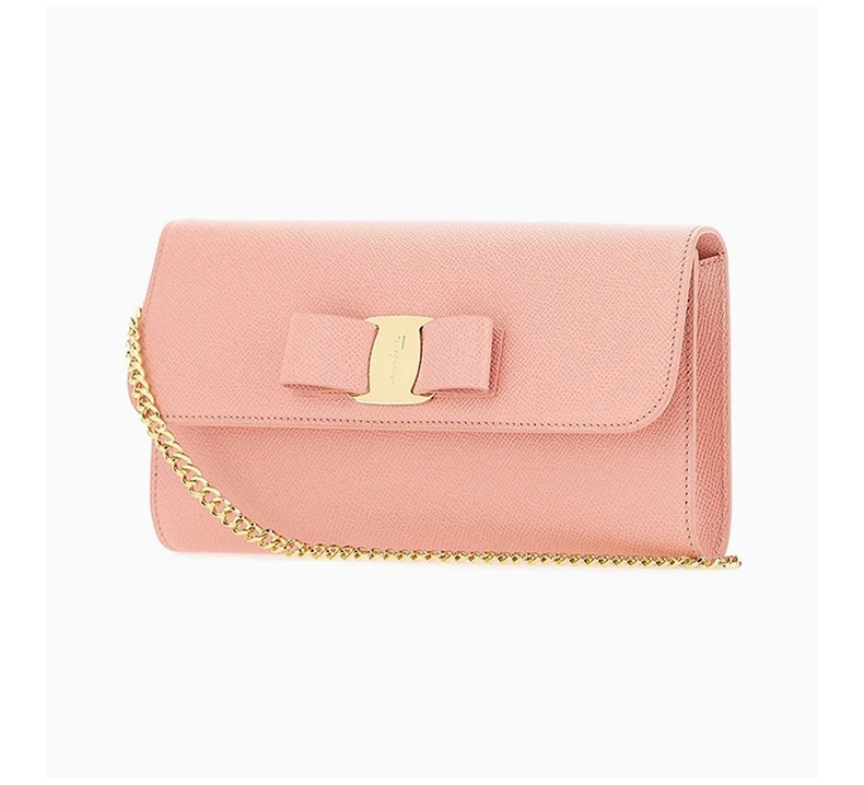 �商品Salvatore Ferragamo|SALVATORE FERRAGAMO 女士粉红色牛皮蝴蝶结迷你单肩包 22-D523-728164,价格¥4161,第7张图片详细描述