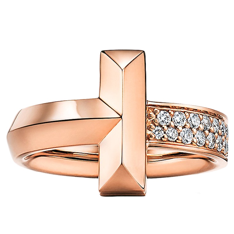 商品Tiffany & Co.|  Tiffany & Co./蒂芙尼 18K金 玫瑰金 T1 宽式戒指GRP11337,价格¥44717,第4张图片详细描述