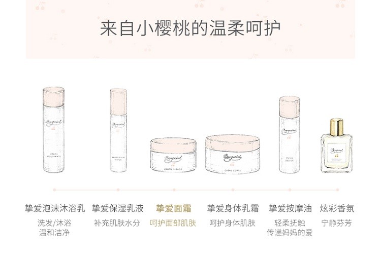 商品Bonpoint|Bonpoint小樱桃挚爱保湿面霜50ml 婴幼儿童面霜,价格¥436,第2张图片详细描述