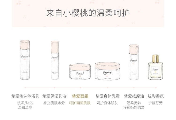 商品Bonpoint|Bonpoint小樱桃挚爱保湿面霜50ml 婴幼儿童面霜,价格¥449,第2张图片详细描述