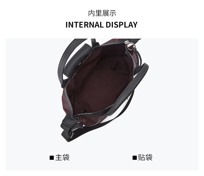 商品[国内直发] Longchamp|珑骧LONGCHAMP包包女包女士Le Pliage系列短柄小号手提包单肩斜挎包饺子包礼物送女友 L1512 HSR,价格¥2047,第6张图片详细描述