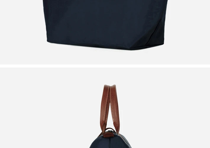 商品Longchamp|Longchamp 珑骧 海军蓝织物LePliage女士中号手提包 1623089556,价格¥584,第16张图片详细描述