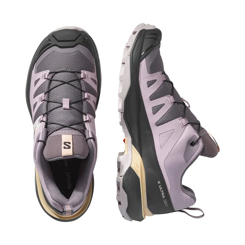 商品Salomon|Salomon萨洛蒙 X ULTRA 360系列女士深灰色/浅灰色/浅棕色纺织登山鞋,价格¥1024,第9张图片详细描述