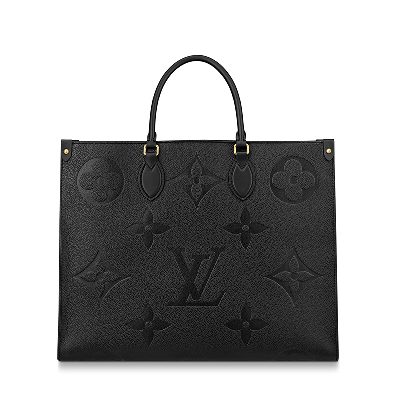 商品Louis Vuitton|预售十天 Louis Vuitton/路易威登 经典款ONTHEGO系列 女士大号黑色老花压纹粒面皮革单肩手提托特包M44925,价格¥24115,第5张图片详细描述